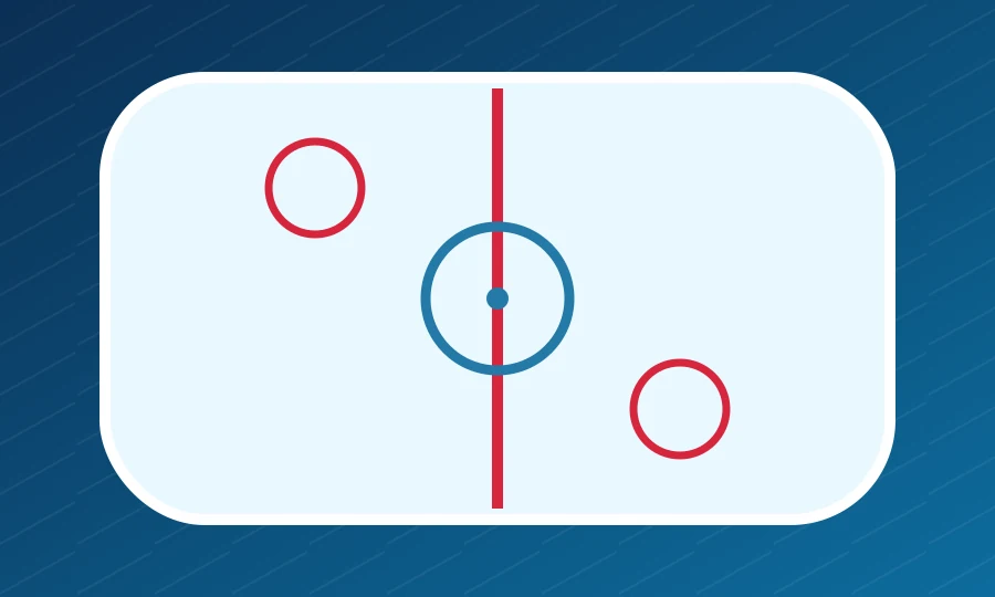 Stylized overhead hockey rink